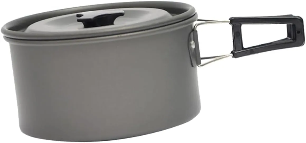 1 Set Lightweight Camping Cookware Non Stick Outdoor Cooking Pot with Storage Bag Portable Hiking Tool for Picnics and Outdoor Activities Practical and Easy to Clean