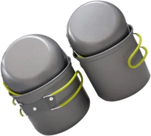 1 Set Portable Outdoor Camping Cookware Thermal Insulation Cooking Pot for People Lightweight Non Deformable Design Easy to Clean and Grip for Hiking and Picnics