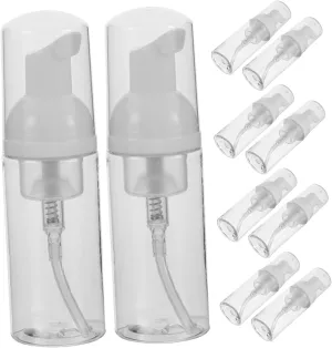 10 Pack 50ml Foam Pump Bottles Leakproof Travel Size Soap Dispenser Refillable Pump Bottles for Hand Body Wash Compact Design