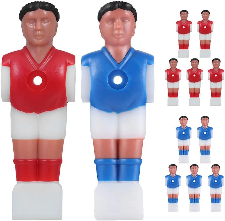 12pcs Replacement Foosball Men Set Plastic Table Soccer Game Players for Foosball Table Repairing
