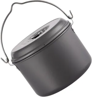 1Pc Camping Pot with Handle Capacity Outdoor Cookware for Hiking Backpacking and Picnics Lightweight Durable and Easy to Carry Camping Hanging Pot