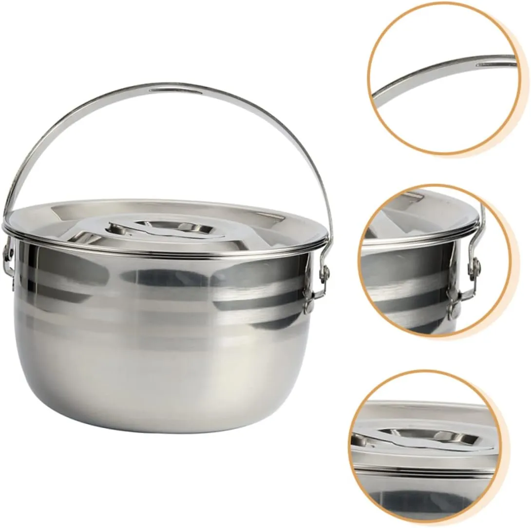 1pc High Capacity Non Stick Stew Pot Cookware for Home Camping Even Heating Wear Resistant Design for Cooking Bbq Outdoor Use