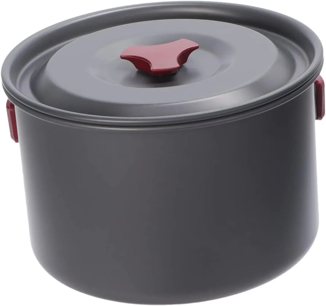 1pcs Outdoor Alloy Cooking Pot Set Lightweight Single Pot for Camping Picnic Hiking Safe Portable Outdoor Cookware