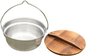 1set Camping Soup Pot Sturdy Stainless Steel Hanging Cookware for Outdoor Picnics Design Lightweight and Portable Camping Cooking Essentials