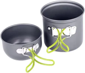 1Set Cooking Pot Durable Cooking Supplies for Outdoor Camping Hiking and Travel Cookware for Prep Lightweight and Portable