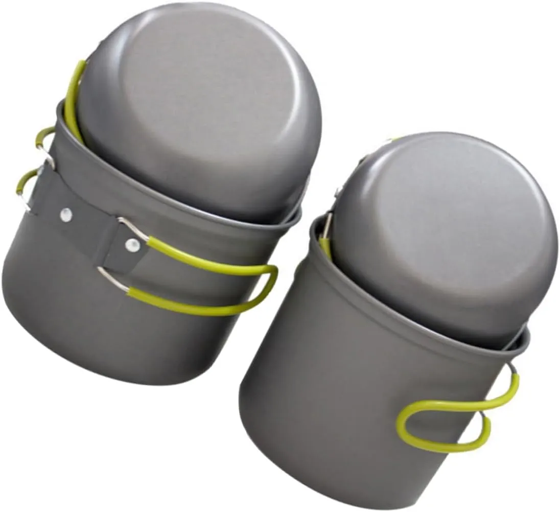 1Set Handle Pot Lightweight Camping Cookware for Outdoor Cooking for Hiking Picnics BBQ Non Stick Design Multi Purpose Pot Lid Skid Handle for Better