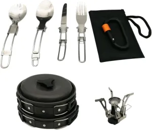 1set Outdoor Camping Cookware Portable Foldable Cookware for Hiking and Picnics Compact and Lightweight Design for People Multi-Function Cooking