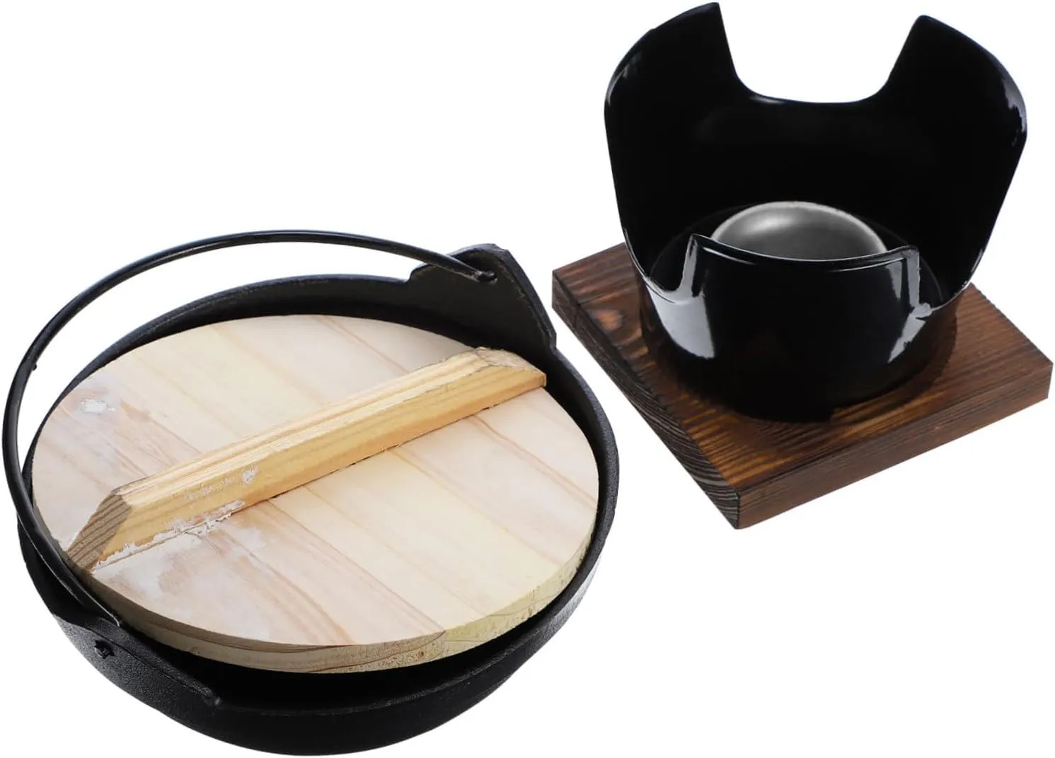 1set Outdoor Cast Pot Multifunctional Hot Pot Stove Base for Camping Picnic and Outdoor Cooking High Temperature Tolerance Lightweight Portable Cookware