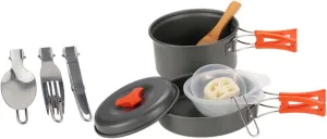 1Set Portable Camping Cooking Lightweight Outdoor Cookware for Picnic Hiking BBQ and More Cooking Supplies for Travel and Adventure