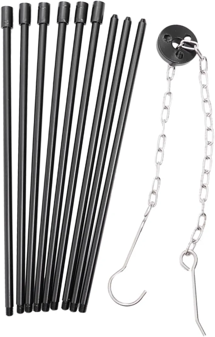 1set Portable Grill Tripod Cooking Stand for Camping Hiking Bbq Carry Bag for Outdoor Cooking Campfire Use Black