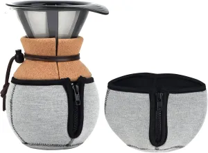 [2 Pack] Impresa Insulated Pour Over Coffee Cozy for Bodum 6 Cup Coffee Maker - Insulation and Protection Sleeve for Coffee Carafe Glass - Pour Over Carafe Accessory for Drip Coffee Maker