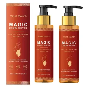 2 Pcs Magic Body Firming Oil, Hydrating and Firming Skin,Lightweight & Non-Greasy for Women Full Body Use.