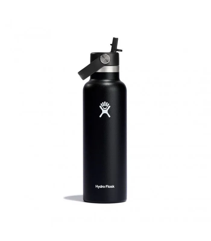 21 OZ STANDARD WITH FLEX STRAW CAP BLACK