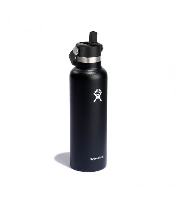 21 OZ STANDARD WITH FLEX STRAW CAP BLACK