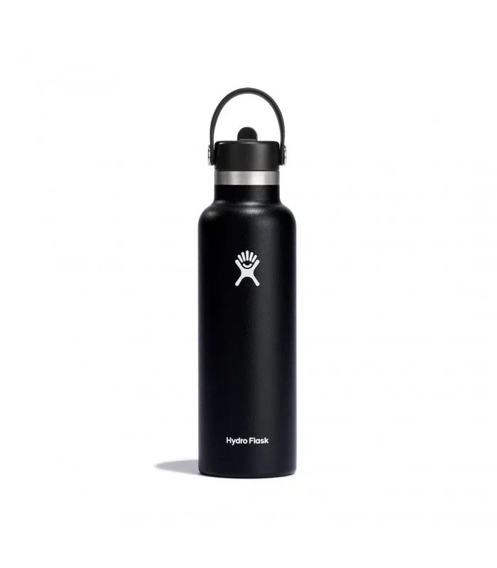21 OZ STANDARD WITH FLEX STRAW CAP BLACK