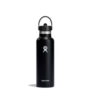 21 OZ STANDARD WITH FLEX STRAW CAP BLACK