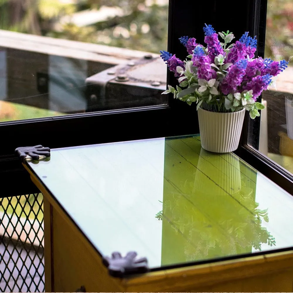 22 inch Square Glass Table Top - Tempered - 1/4" Thick Glass Surface, Safe Flat Polished, Eased Corners, Multipurpose for Dining Table, Patio, Coffee and End Table