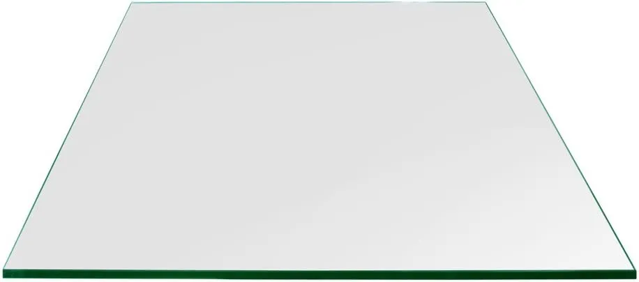 22 inch Square Glass Table Top - Tempered - 1/4" Thick Glass Surface, Safe Flat Polished, Eased Corners, Multipurpose for Dining Table, Patio, Coffee and End Table