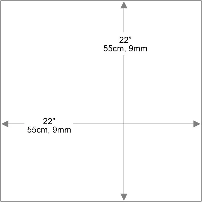 22 inch Square Glass Table Top - Tempered - 1/4" Thick Glass Surface, Safe Flat Polished, Eased Corners, Multipurpose for Dining Table, Patio, Coffee and End Table