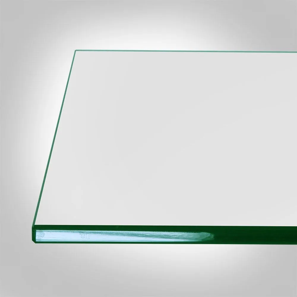22 inch Square Glass Table Top - Tempered - 1/4" Thick Glass Surface, Safe Flat Polished, Eased Corners, Multipurpose for Dining Table, Patio, Coffee and End Table