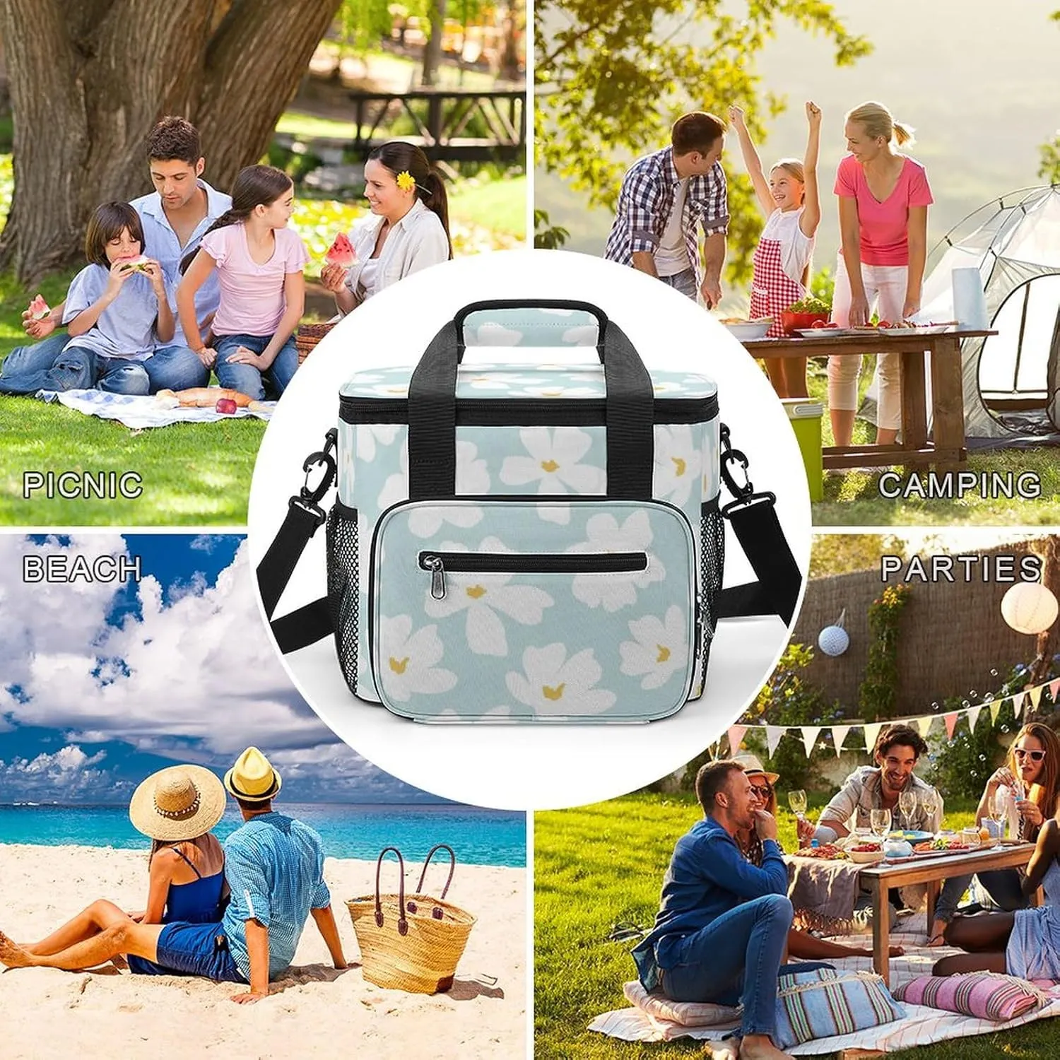22.5L Insulated Camping Coolers Bag Large Leakproof Ice Chest for Beach Travel Picnic