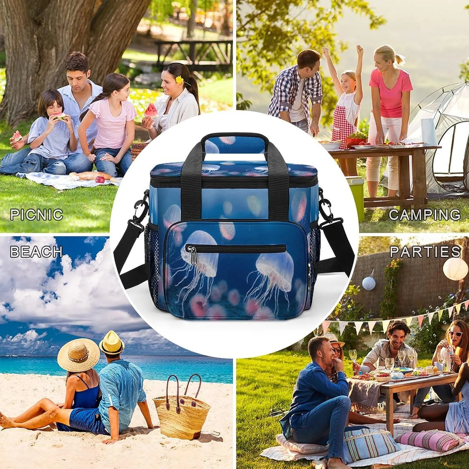 22.5L Insulated Camping Coolers Bag Large Leakproof Ice Chest for Beach Travel Picnic