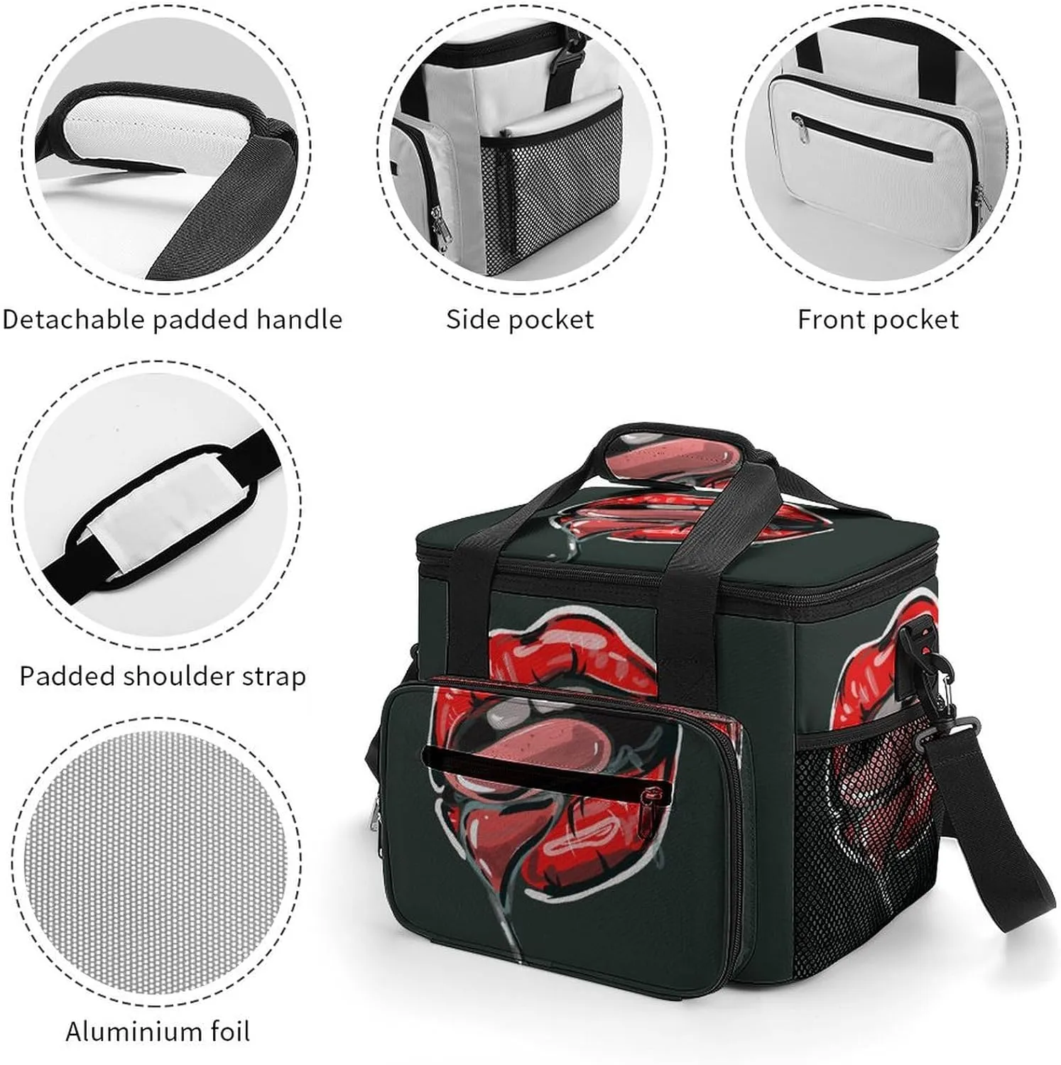 22.5L Waterproof Soft Cooler BagInsulated Lunch Box for Camping Fishing Beach Road Trips