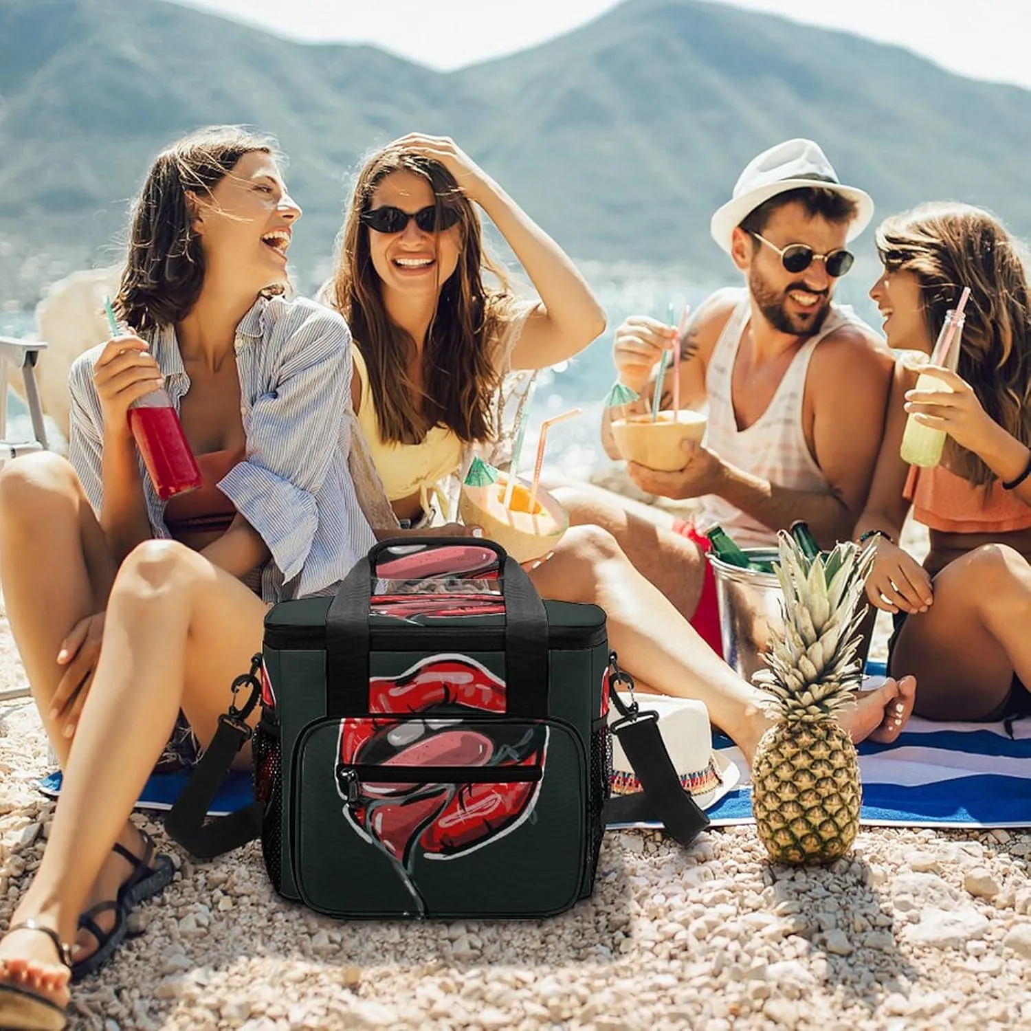 22.5L Waterproof Soft Cooler BagInsulated Lunch Box for Camping Fishing Beach Road Trips