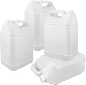 2.5 Gallon Water Jug, F-Style Plastic Jug, Water Storage Containers, Hdpe Containers with Leakproof Cap (4 Pack)