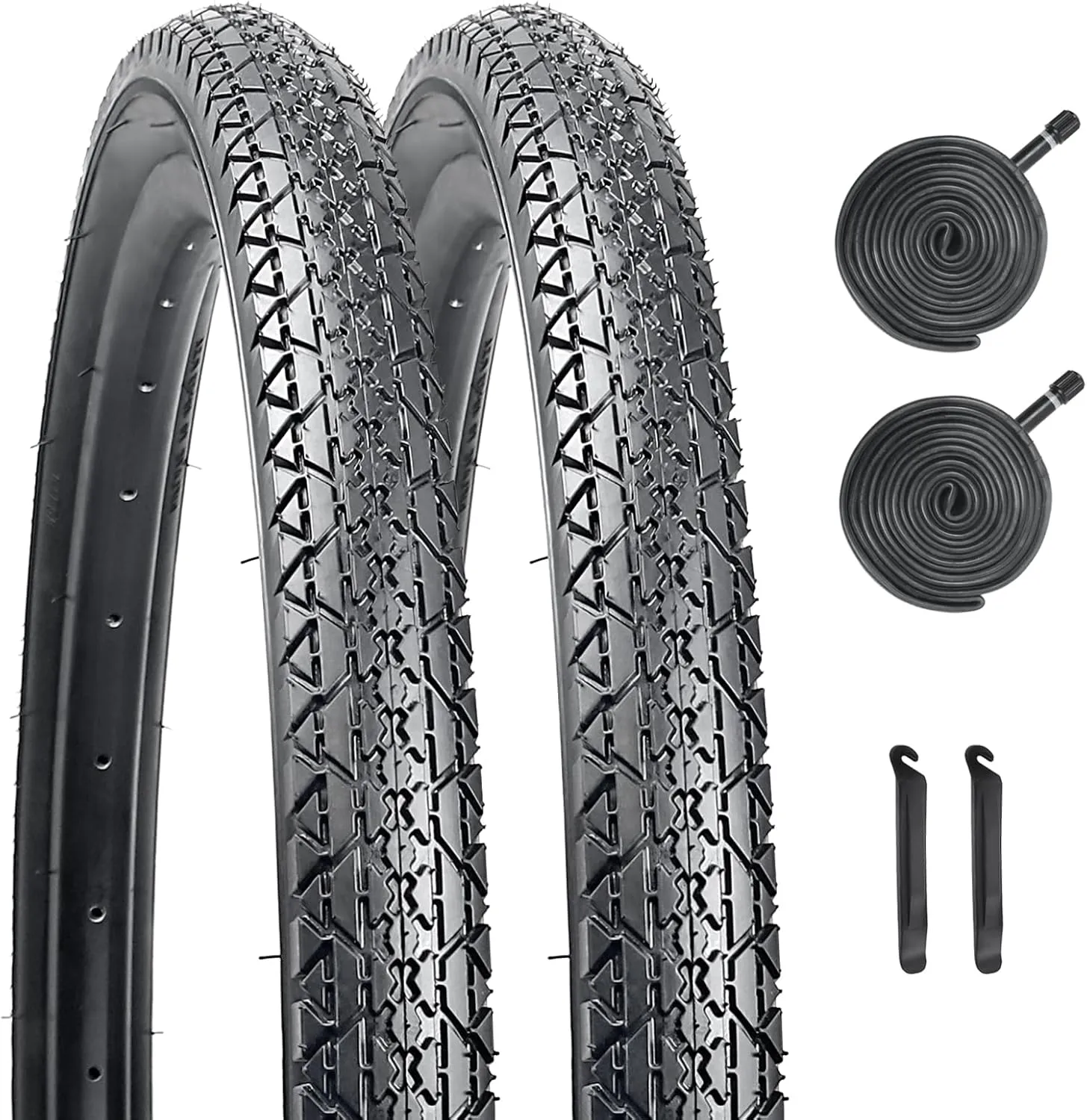 26 Inch Bike Tires，YILUXING 26 X 2.125(57-559) Folding Replacement Tires for Beach Cruiser Bike 2 Pack Bike Tires & Tubes