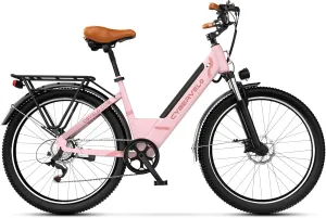 26" Electric Bike for Adults – Powerful 1000W Motor, 48V Removable Battery, 7-Speed, Front Suspension & LCD Display – Commuter and Mountain EBike for Women