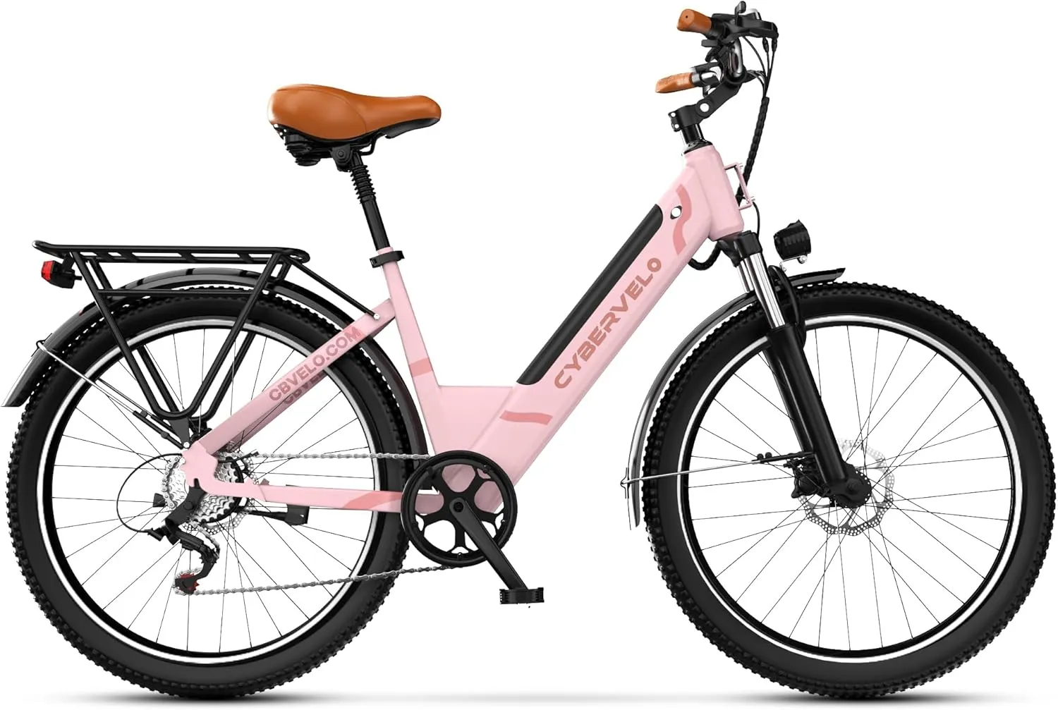 26" Electric Bike for Adults – Powerful 1000W Motor, 48V Removable Battery, 7-Speed, Front Suspension & LCD Display – Commuter and Mountain EBike for Women