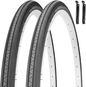 27 X 1 1/4 Bike Tire 27 Inch Road Bike Tires 32-630 Folding Bead Replacement Bicycle Tire Set