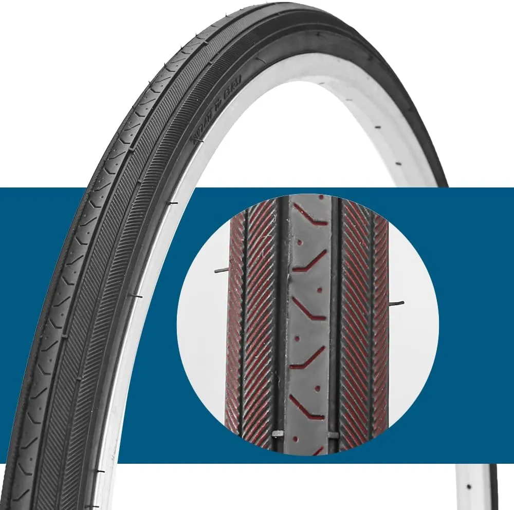 27 X 1 1/4 Bike Tire 27 Inch Road Bike Tires 32-630 Folding Bead Replacement Bicycle Tire Set