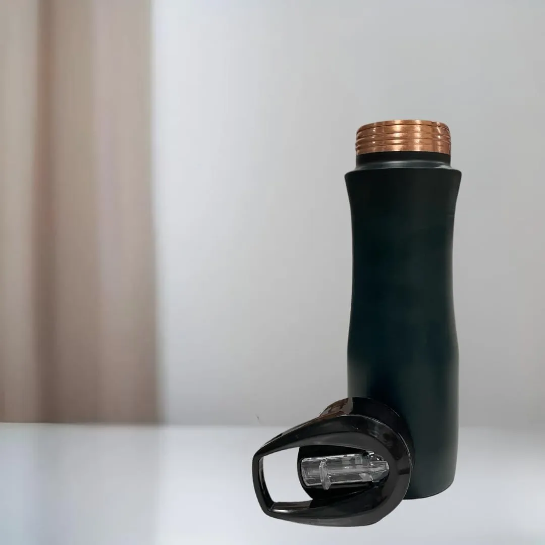 34 oz Copper Water Bottle | Leakproof & Durable Metal | Lightweight & Reusable Tamba Bottle for Home, Office & Travel (Sports Green)