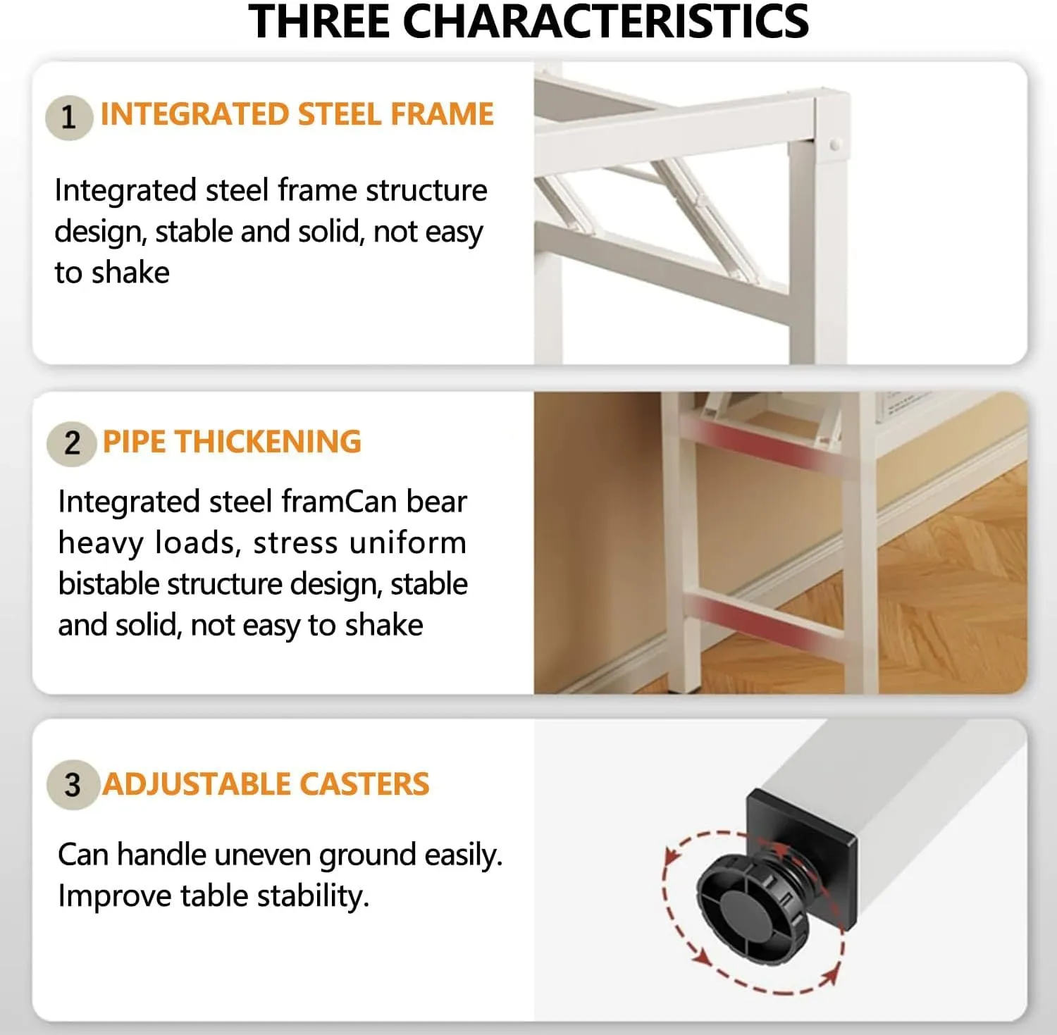39.4 Inch Folding Table，Square Folding Desks for Small Space,Small Foldable Desk No Assembly,Rustic Brown.