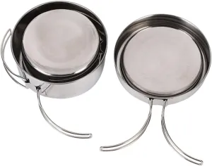 4-Piece Outdoor Cooking Pot Set Collapsible Camping Cookware Titanium Camping Cookware Rv Camping Accessories Lightweight Cookware Set