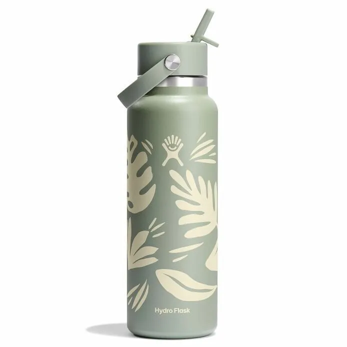 40 oz Wide Mouth with Flex Straw Cap Bottle
