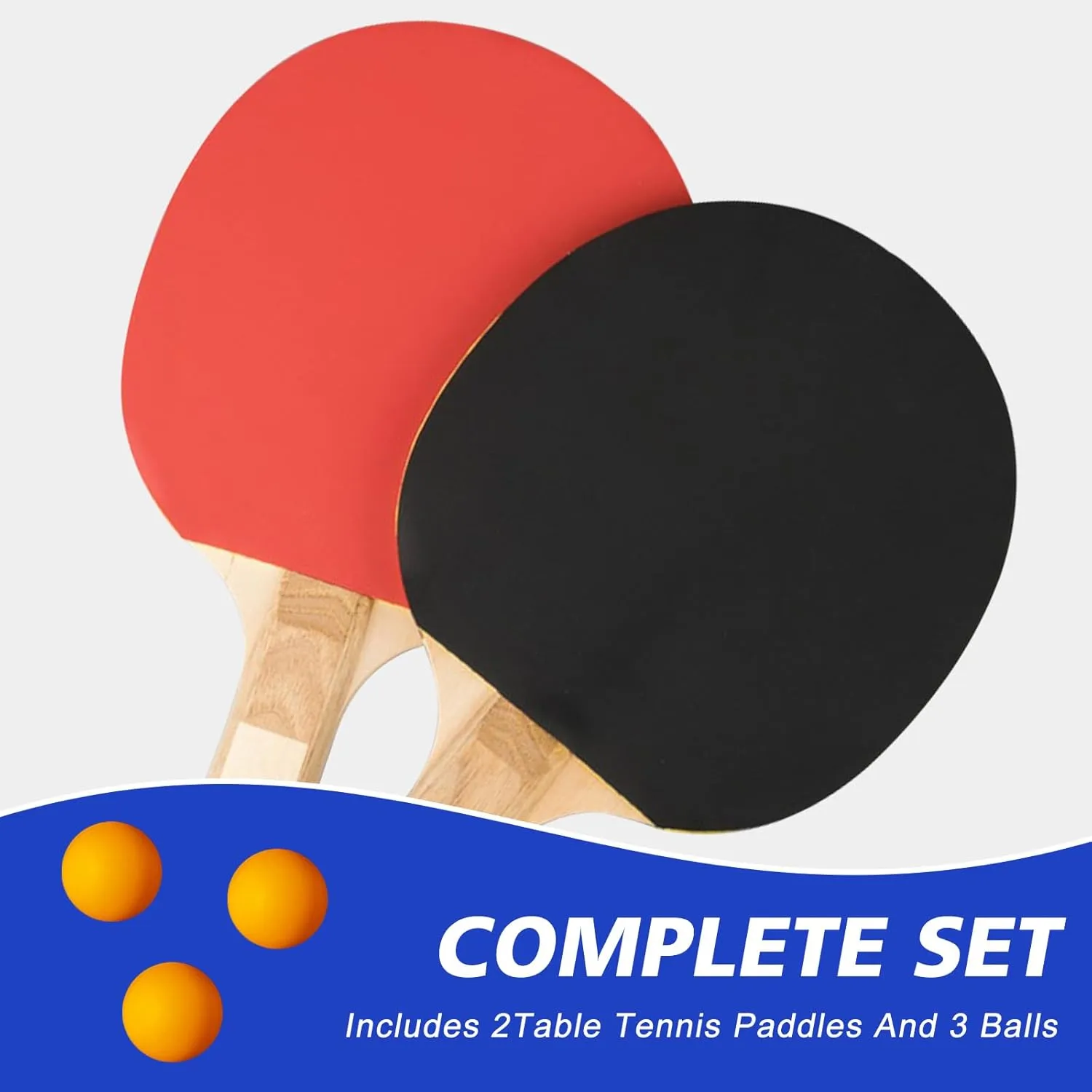 4.5/6ft/9ft Mid-Size Portable Ping Pong Tables Set, Foldable Table Tennis Table with Net,2 Paddles & 3 Balls, Professional MDF Tables for Indoor/Outdoor Multi-Use Free Standing Ping Pong Table