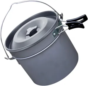 5-6 Person Outdoor Camping Pot Set Aluminum Non-Stick Cooking Pot Boiling Kettle Cookware Kit for Camp Hiking Picnic