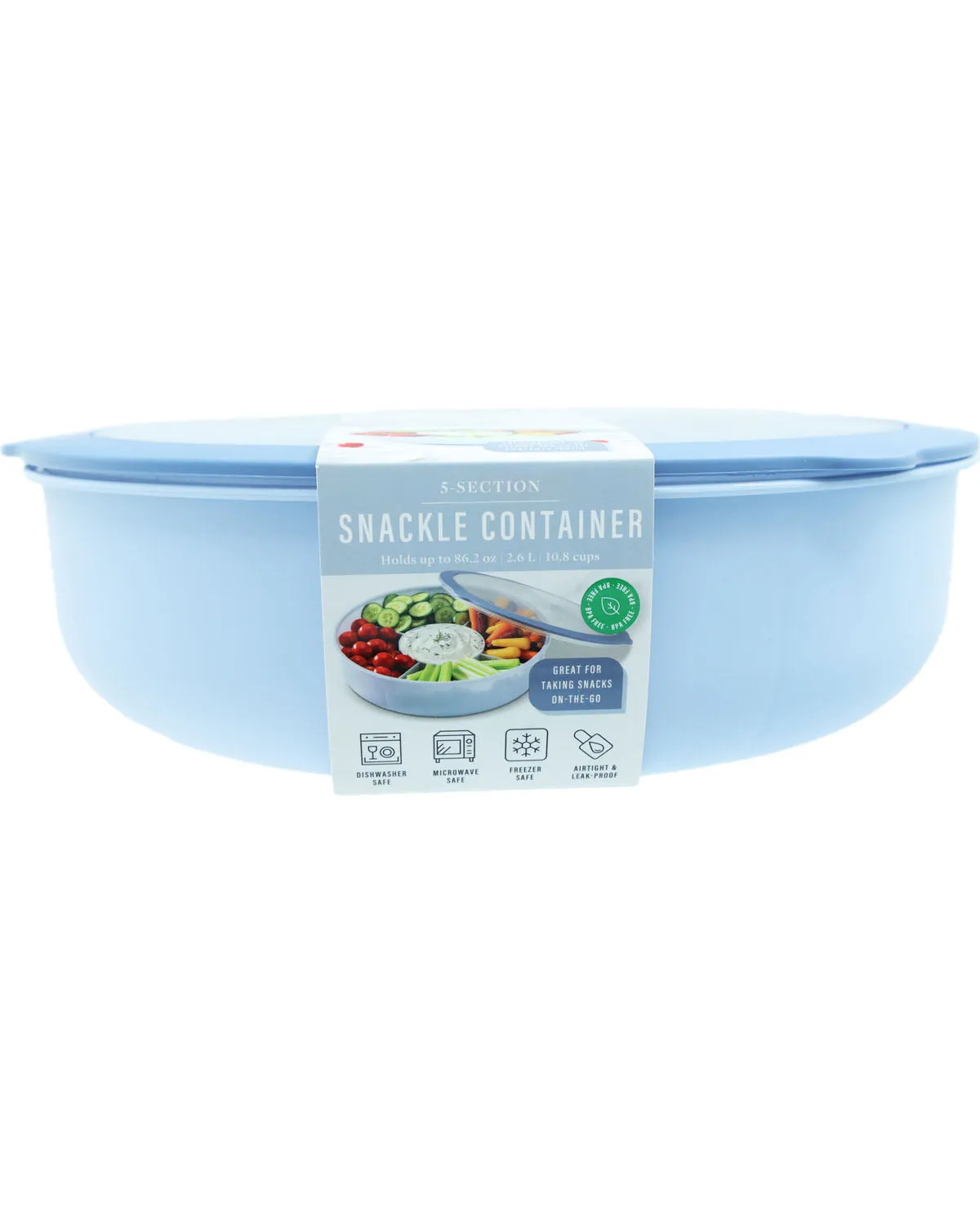5-Section Round Snackle Container