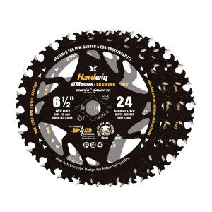 6 1/2 Inch Framing Circular Saw Blade-3Pack, 24T ATB Carbide Teeth, Lightweight for Cordless Saws. Super Thin Kerf for Cutting Wood, Plywood, MDF, OSB, Hardwood, Softwood & More.