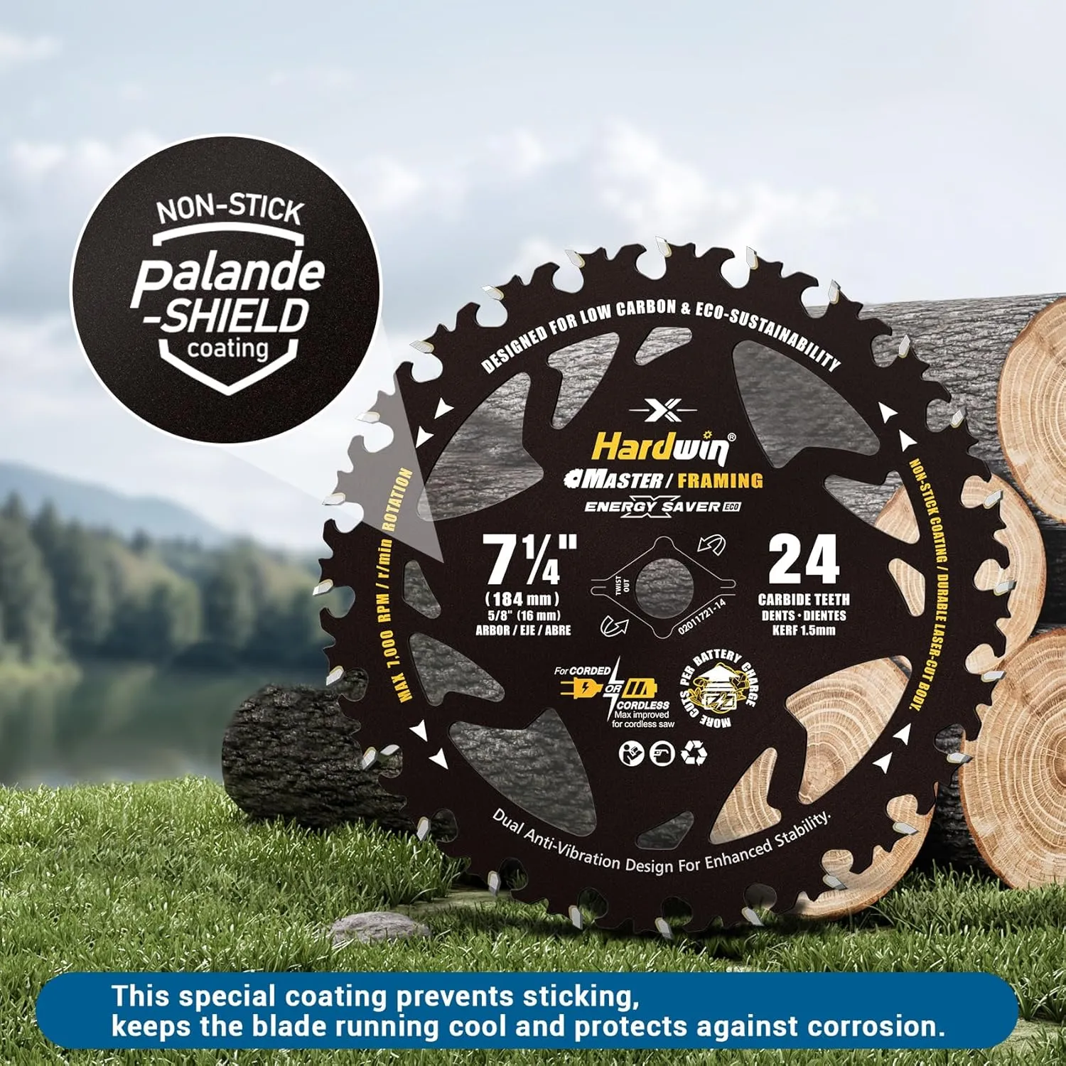 6 1/2 Inch Framing Circular Saw Blade-3Pack, 24T ATB Carbide Teeth, Lightweight for Cordless Saws. Super Thin Kerf for Cutting Wood, Plywood, MDF, OSB, Hardwood, Softwood & More.