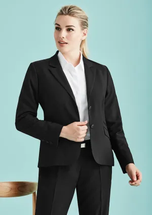60119-Cool Stretch Womens Two Button Mid Length Jacket