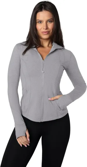90 Degree By Reflex Full Zip Running Track Jacket Lightweight Athletic Slim Fit Jacket with Thumbholes