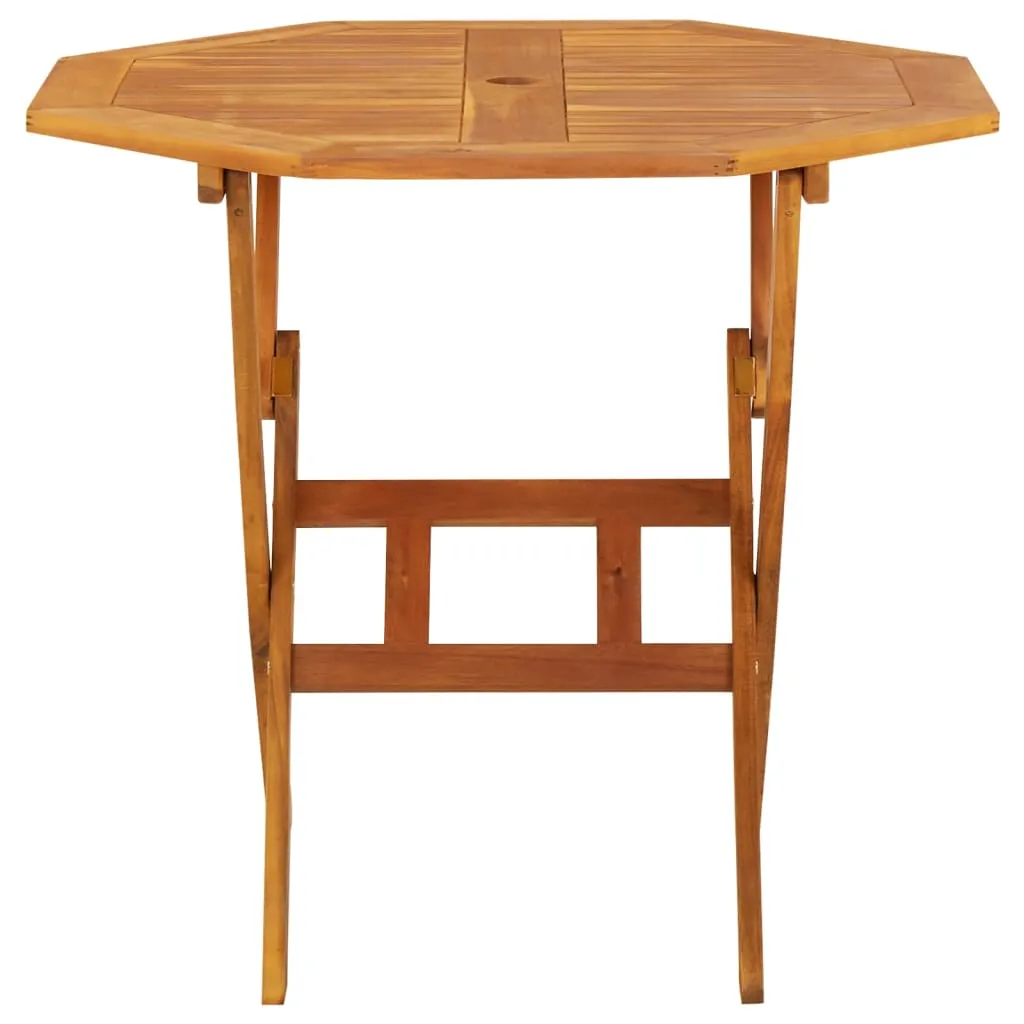 Acacia Wood Folding Patio Table Furniture 53.1"x33.5"x29.5"/35.4"x29.5"