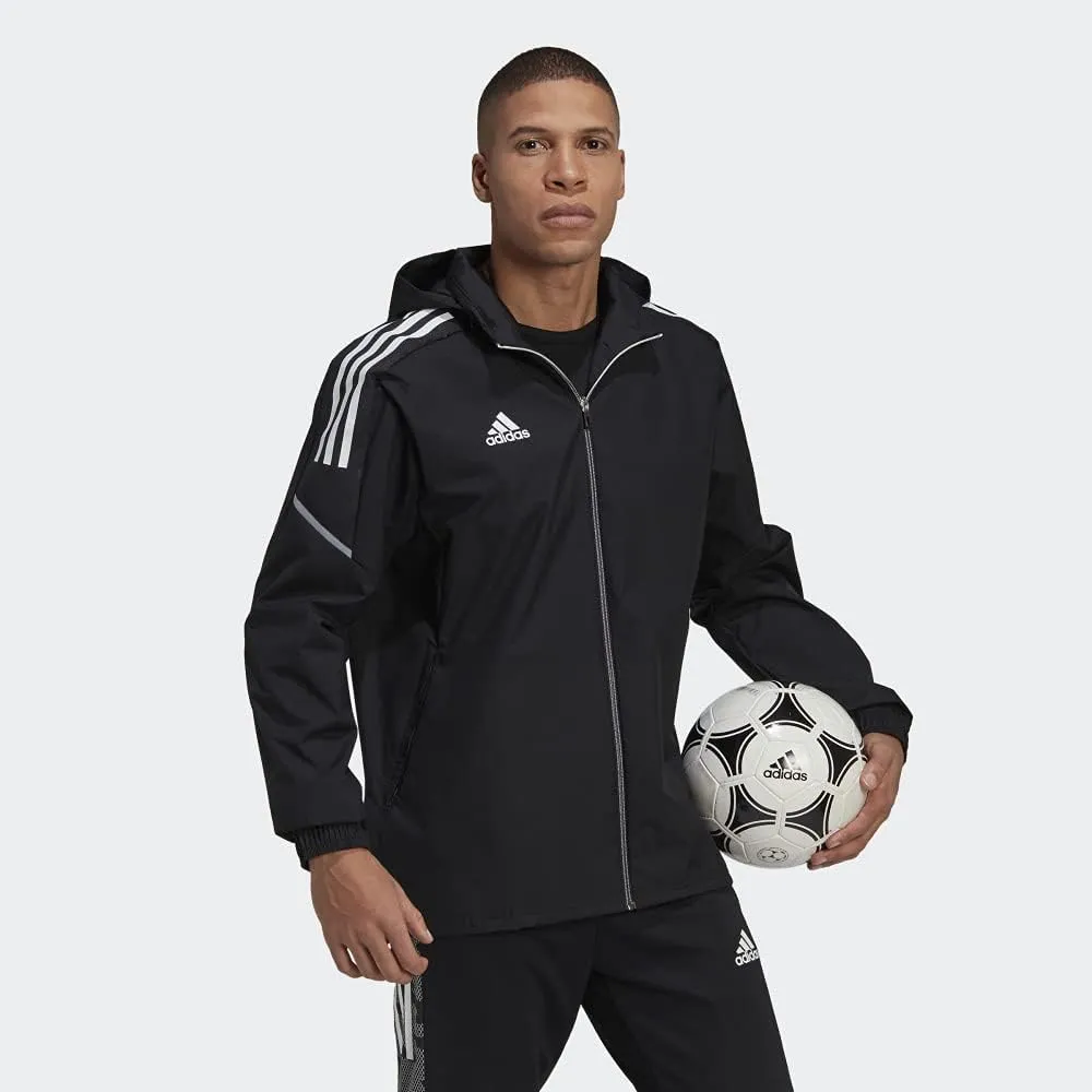 Adidas Men's Condivo 21 Allweather Jacket, Black/White