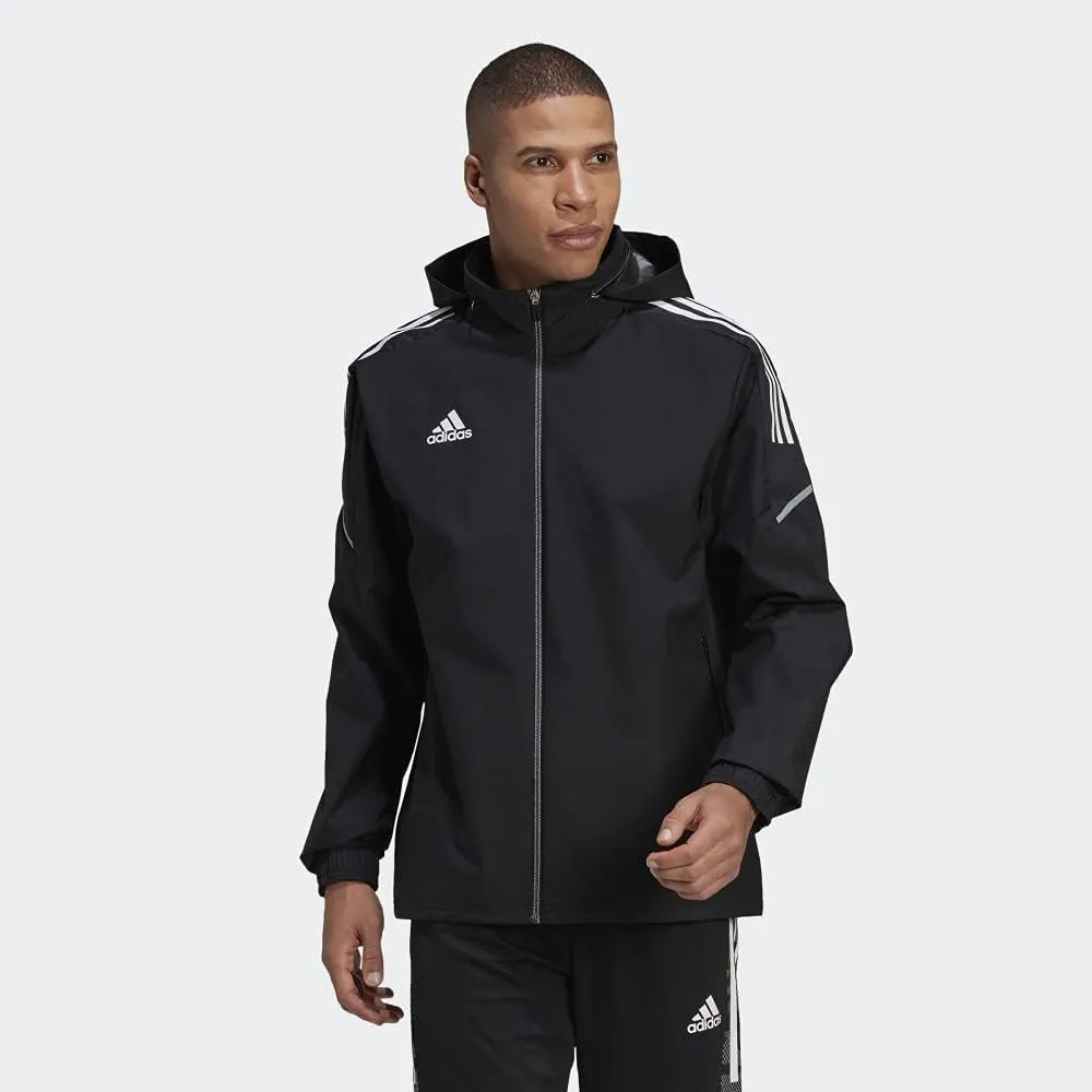 Adidas Men's Condivo 21 Allweather Jacket, Black/White