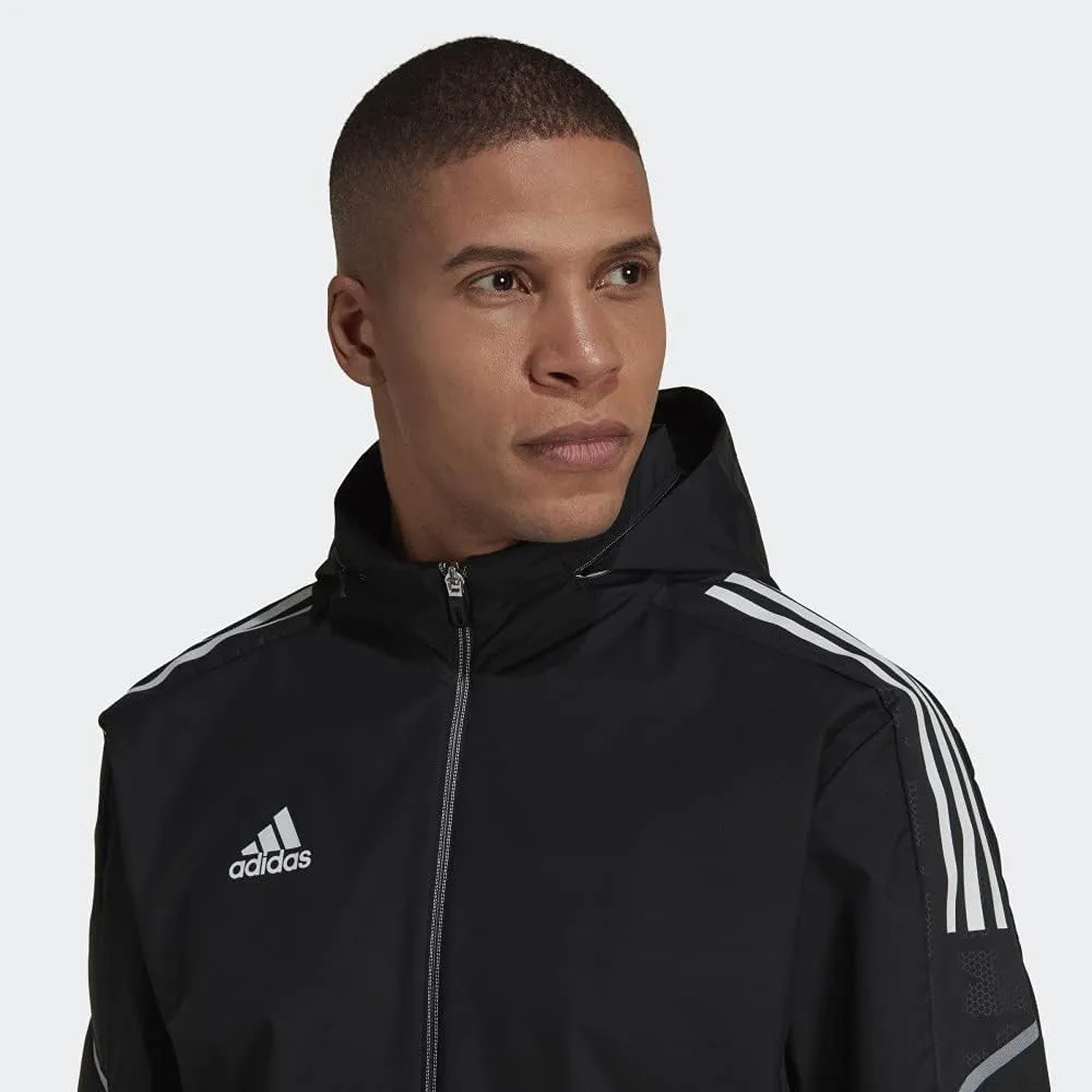 Adidas Men's Condivo 21 Allweather Jacket, Black/White