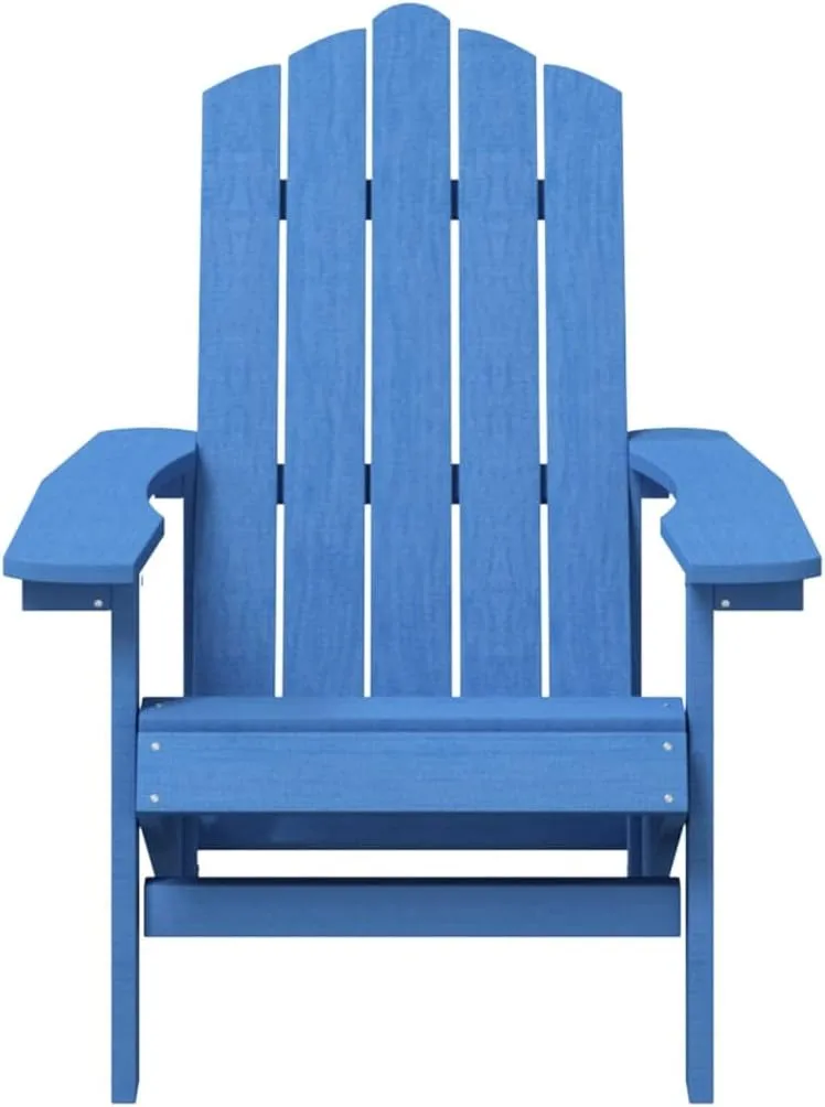 Adirondack Chairs with Table Outdoor Patio Furniture Set HDPE Aqua Blue Weather-Resistant 2 Seating Chairs & 1 Side Table for Garden Backyard Poolside